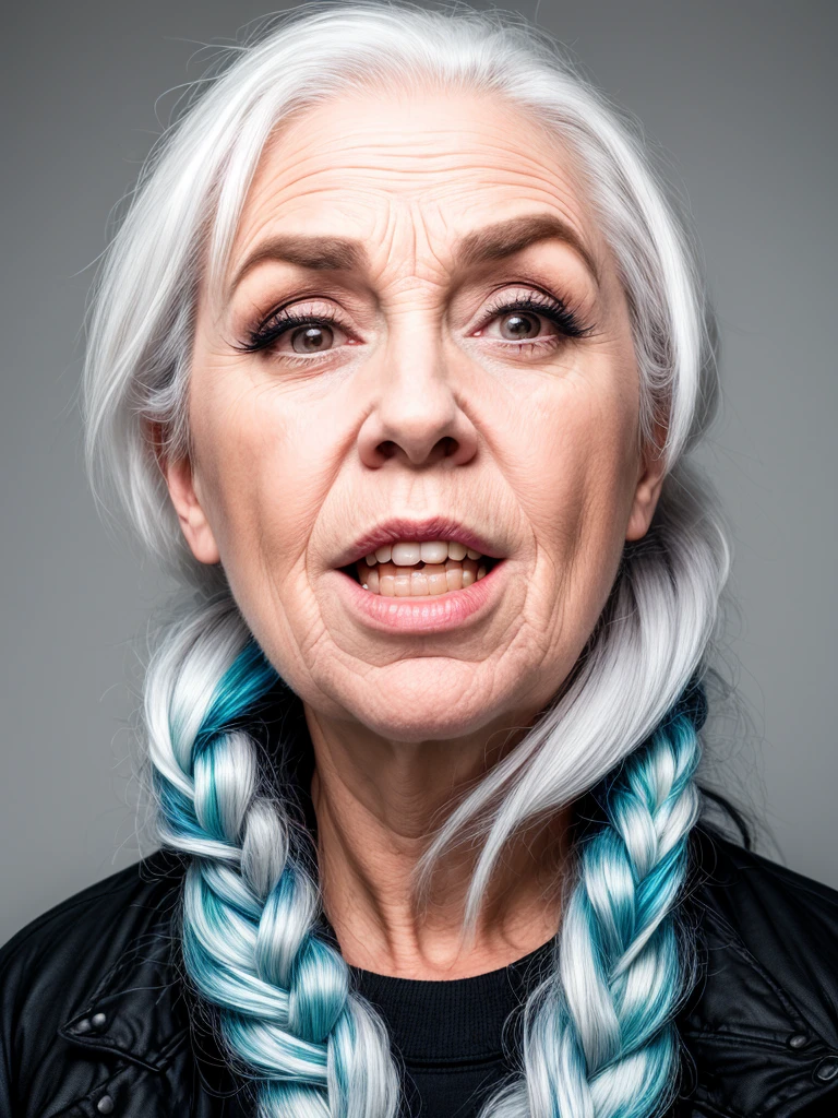 Mature woman aged 35 who looks like Frozen rapper style