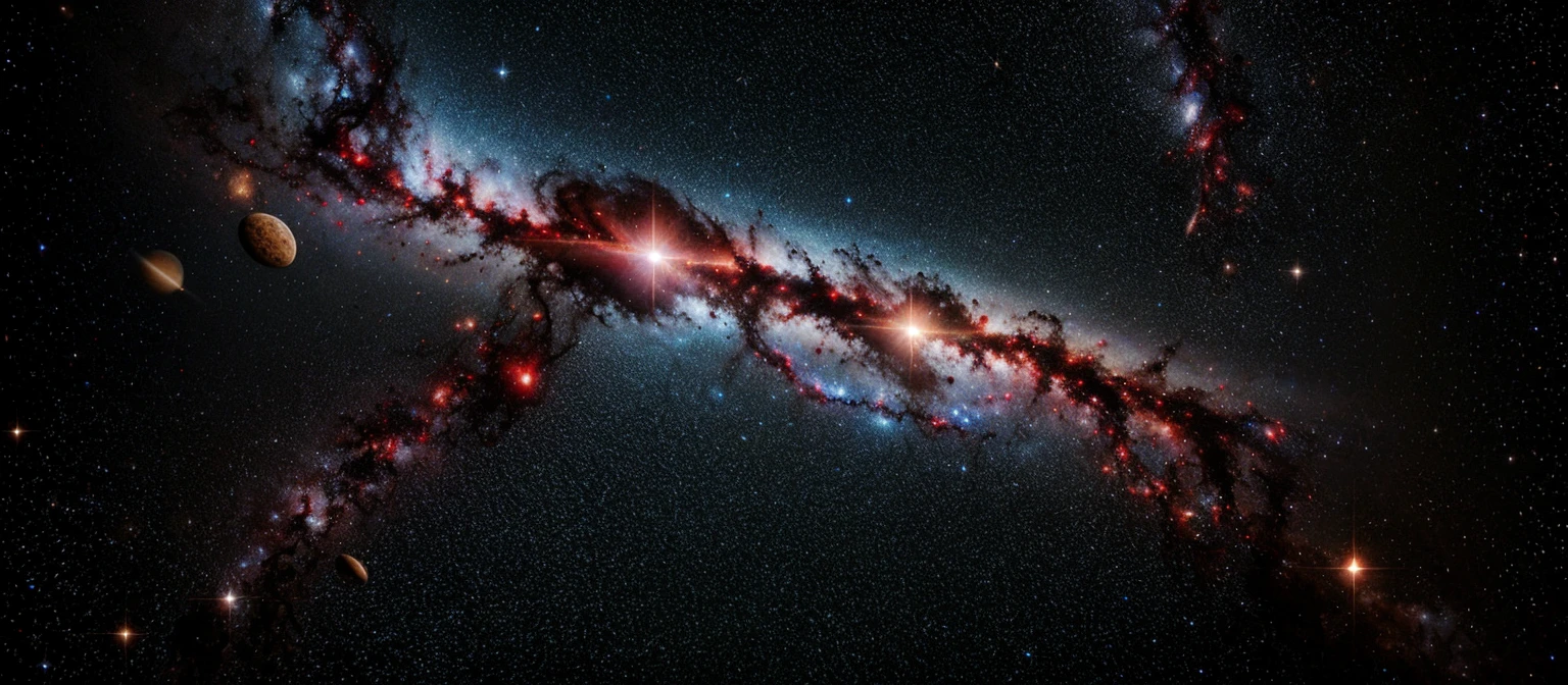 God cumbia , Red, space , galaxy