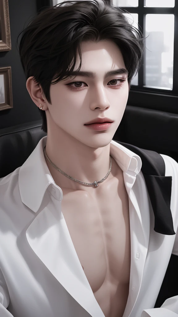 Korean boy
Beautiful
V
Jewellery
Kpop idol
23 years old
White and black hair