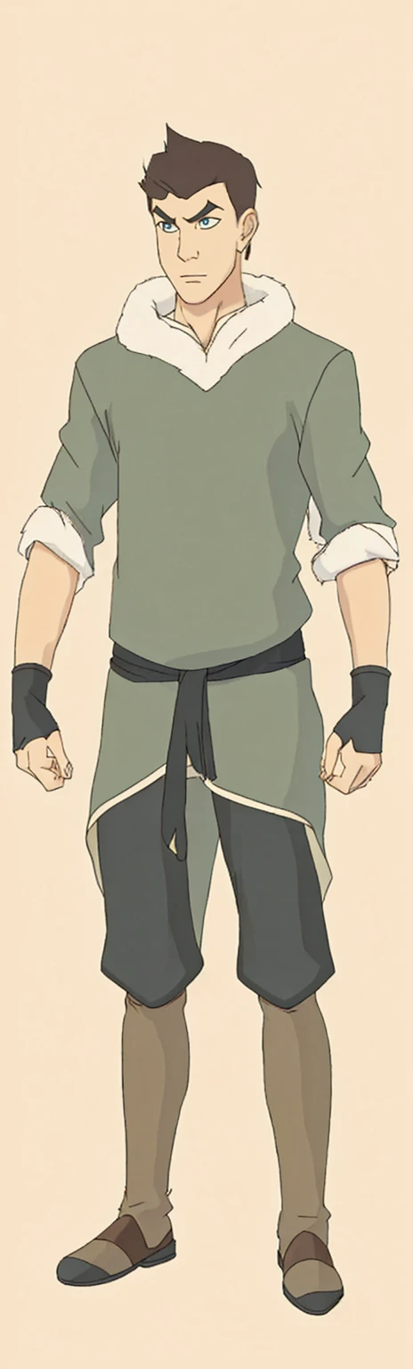 Earth bender outfit, neat hair, earthbending