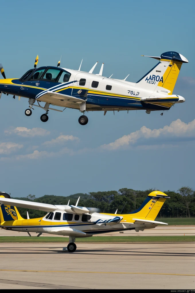 A TWIN commander aircraft of the Colombian army aviation