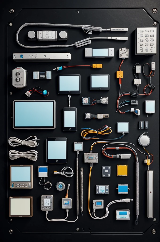 A portrait type image of electronics applied in aviation