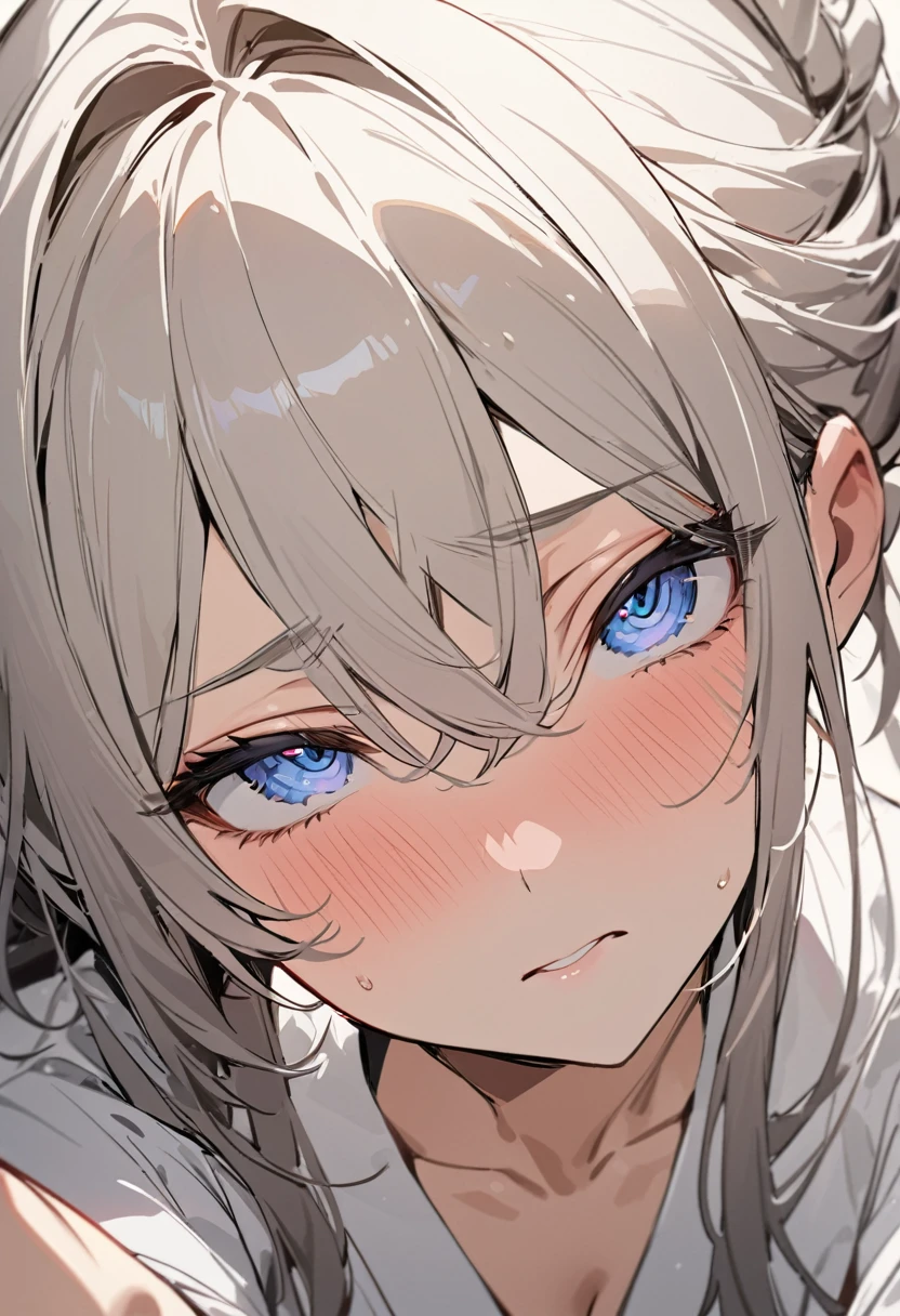 masterpiece, High resolution, perfect face, Japan beauties, 30 years old, beautiful face, white simple background, embarrassed look, look at the camera, (top quality eyes), detailed texture, Look at me, Married woman, cool women, ((high resolution eyes)), hentai, panty
