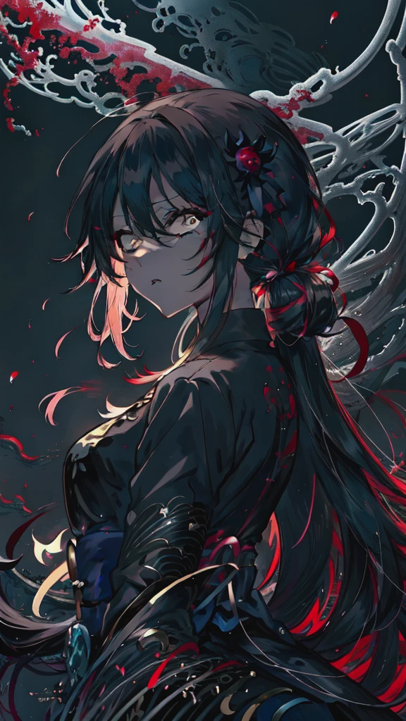 anime, A woman with red eyes and a gothic appearance, best anime 4k konachan wallpaper, demon anime girl, gothic maiden anime girl, anime style 4 k, 4k anime wallpaper, badass anime 8 k, 4K Manga Wallpapers, anime art wallpaper 8 k, anime art wallpaper 4 k, anime art wallpaper 4k, With eyes that glow red