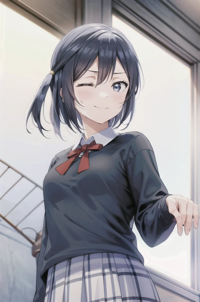 (Highest quality, masterpiece:1.2), One Girl, alone, anime, anime screencap,  Ray Tracing, Global Illumination, ultra hi resolution picture, Bright colors,  Cinematic Light,  Lens flare,  Light on the face, Glowing Eyes,  Written boundary depth, Happy, Detailed Background, cute,  straight, smile, 
 Yuki Setuna，short hair，Sweatかいた手，Sweatかいた足，Sweatかいた指，Sweatかいた体，Sweat垂れる，Sweatびしょ濡れ，顔Sweatだく，Sweatかいたつや肌，髪の毛Sweatだく，hot，手Sweat，足Sweat，素肌Sweat，脇Sweat，White Breath，Sweat臭い，Stuffy smell，とてもSweatかいている，気体からSweat，Sweat(masterpiece:1.4)，Smooth skin，Her bare skin is shining，Sweatの匂い，口Sweat，Shine，Fascinating，ShineSweat，Sweat濡れ，顔Sweatですべすべ，足Sweatですべすべ，指Sweatですべすべ，体Sweatですべすべ，Combat Status，Fighting，it hurts，Damage when fighting，Wounds from being hit，Wounds from being kicked，Wounds from being thrown