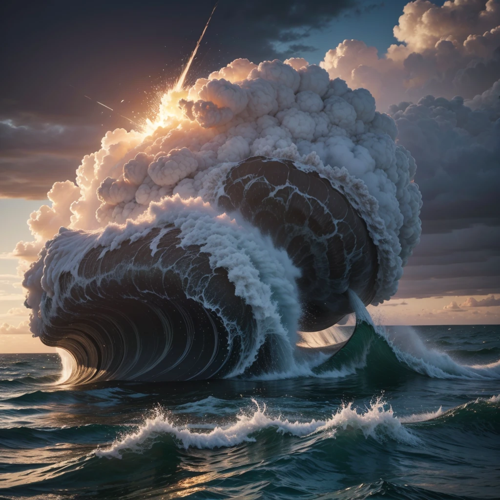 Make images of exploding seas realistic