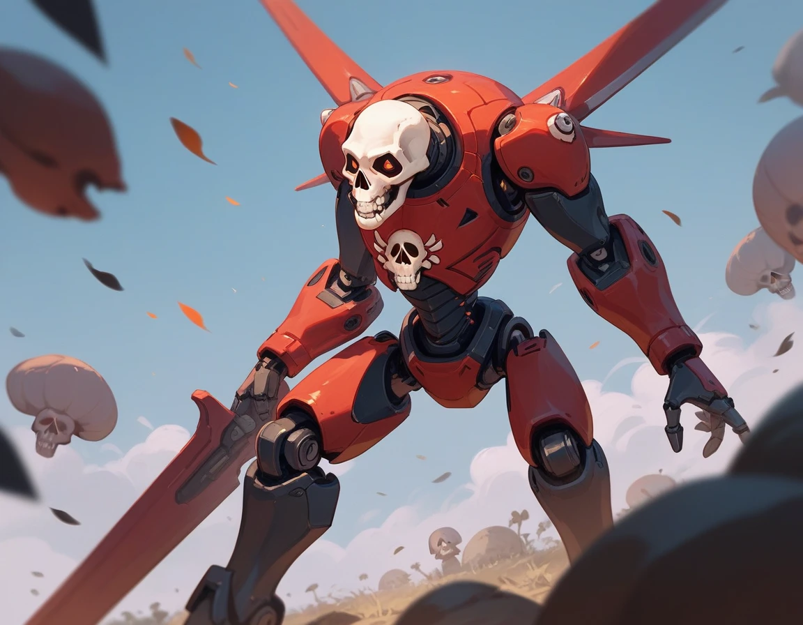 (score_9,score_8_up,score_7_up,score_6_up,score_5_up,score_4_up)Red Skull with a robot pet in pig art style