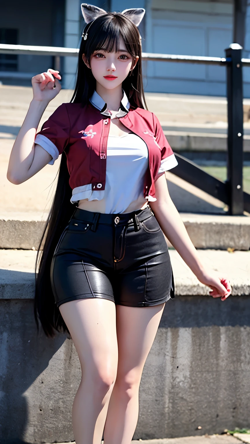 (Very delicate and beautiful:1.2)super model,,Big Breasts,Beautiful breasts,voluptuous,【bike shorts】,,【3girls】,,Highest quality, High resolution, 8k,Kick in a hurry,mini skirt.uniform