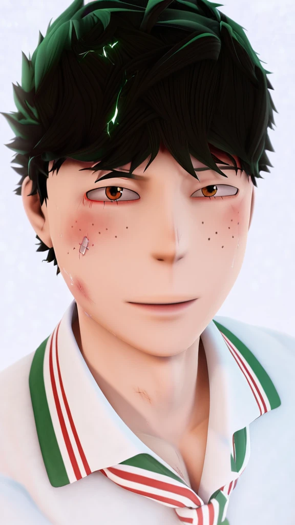1 chico, male focus, Izuku Midoriya, Boku no Hero Academia, injury, electricity,, masterpiece, Best Quality, very aesthetic, absurdities