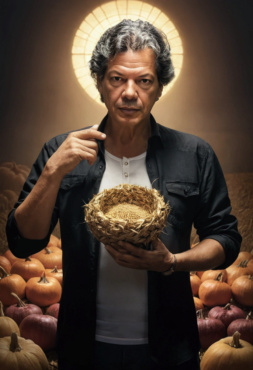 Fernando Haddad, on the cover of the film cursed harvest