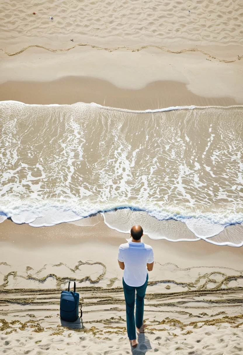 man on beach