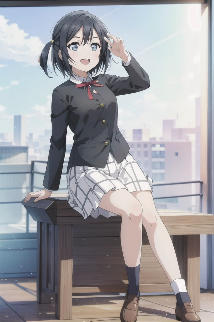 (Highest quality, masterpiece:1.2), One Girl, alone, anime, anime screencap,  Ray Tracing, Global Illumination, ultra hi resolution picture, Bright colors,  Cinematic Light,  Lens flare,  Light on the face, Glowing Eyes,  Written boundary depth, Happy, Detailed Background, cute,  straight, smile, 
 Yuki Setuna，short hair，Fighting