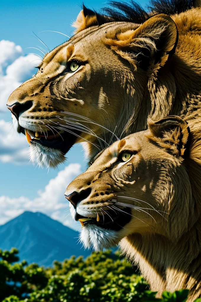 Create Micro Real Estate ets company logo, May, small investments big profits. mix a lion , a puma yu green dragon in the logo, like a nagual. 