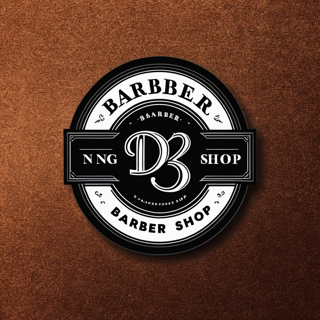 D's logo.N barber shop