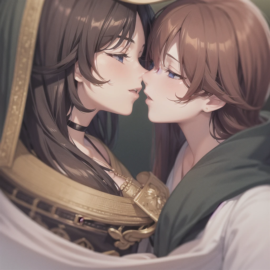 2 women kissing