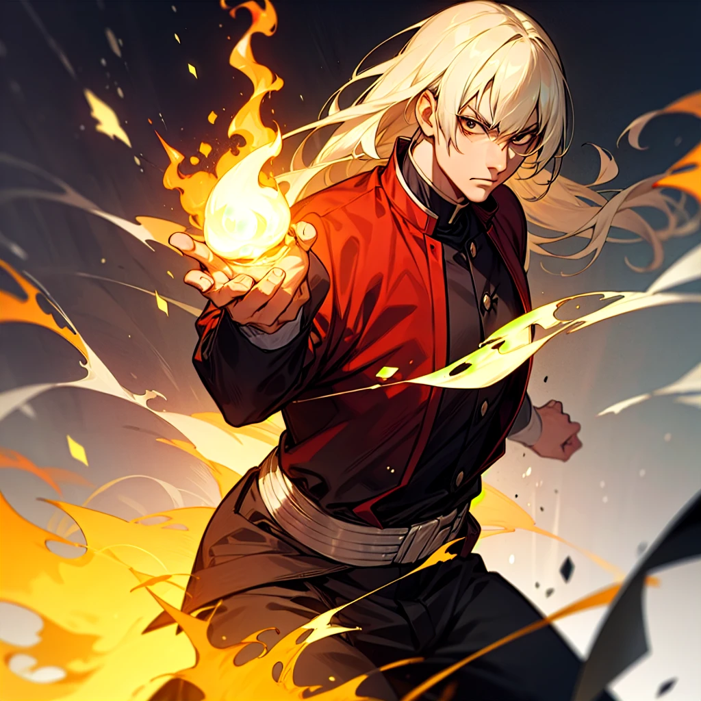 Man with fire fist