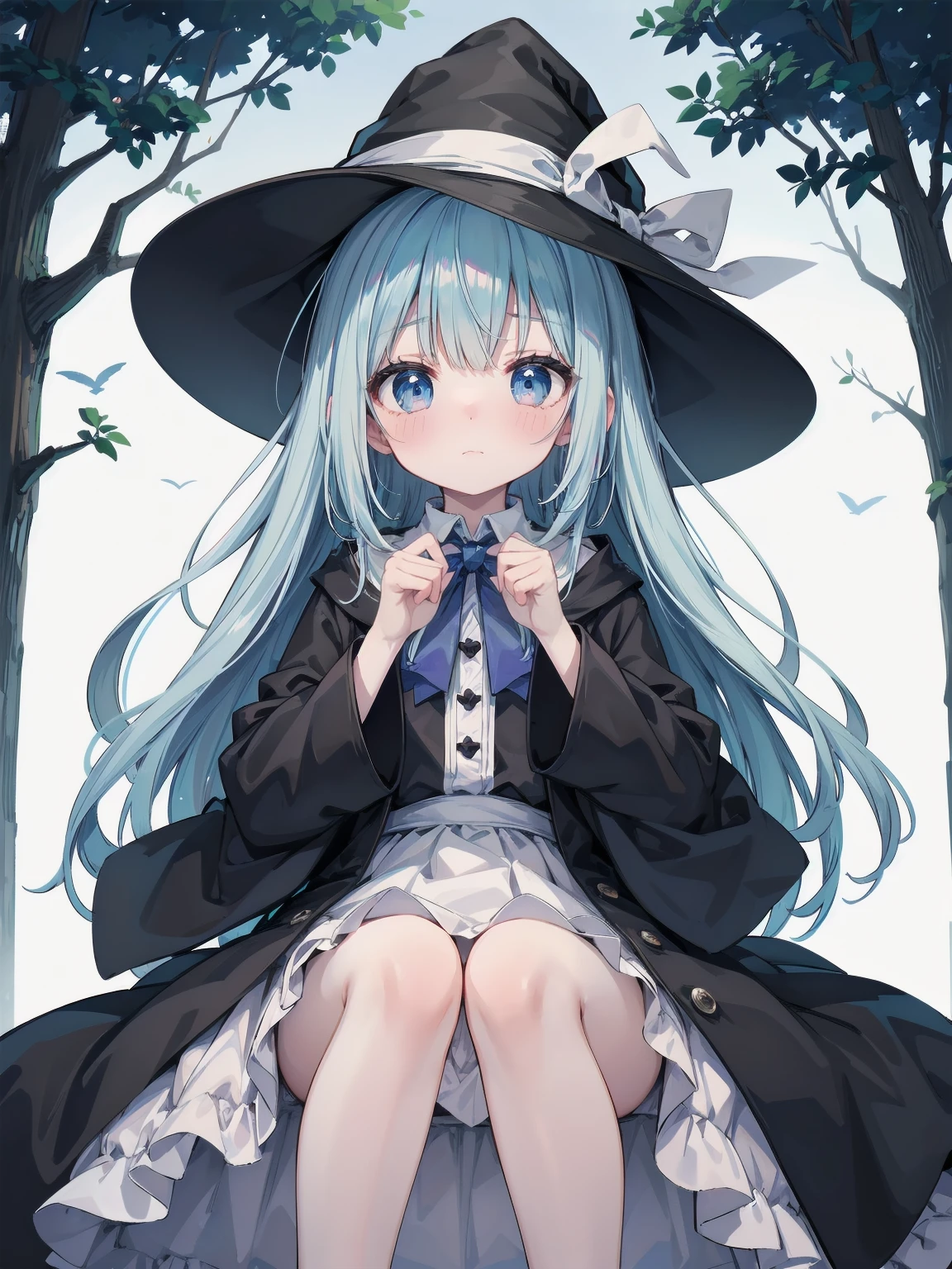 🎶, (🧙♀️), ✡, ✨(black hat), , Alice in Wonderland, Alone, very beautiful, cute, adorable, embarrassed, alone, blue eyes, white skin、look at viewer、looking up,kawaiitech, pastel colors, kawaii, cute colors,Alice in Wonderland, alone, very beautiful, cute, adorable, embarrassed, alone, blue eyes, white skin,skirtlift