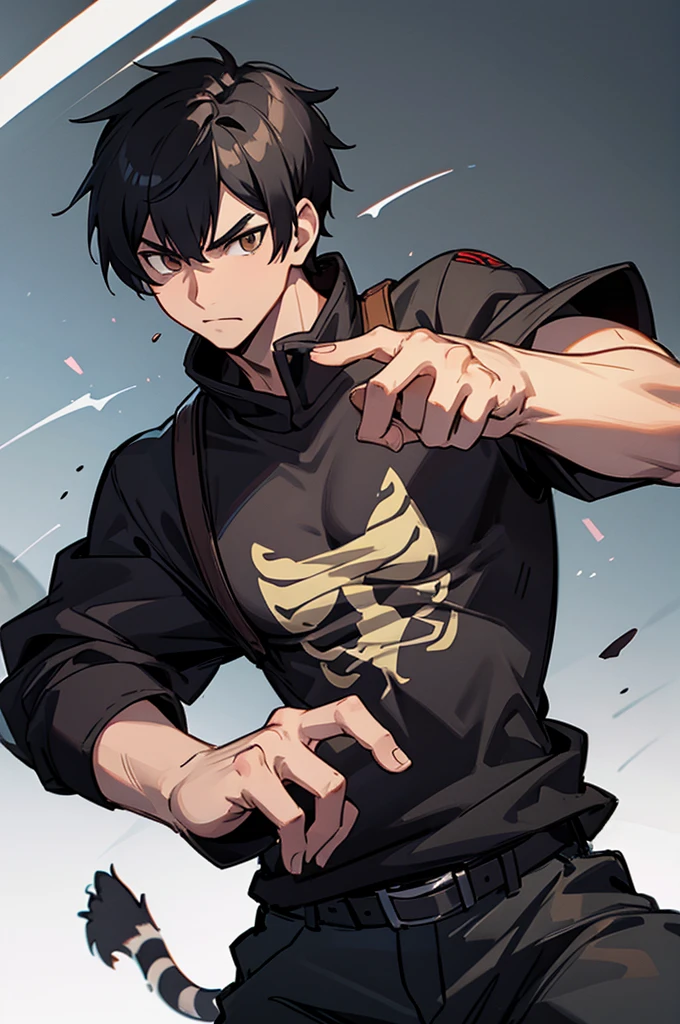 Tiger tank soldier male Black Hair