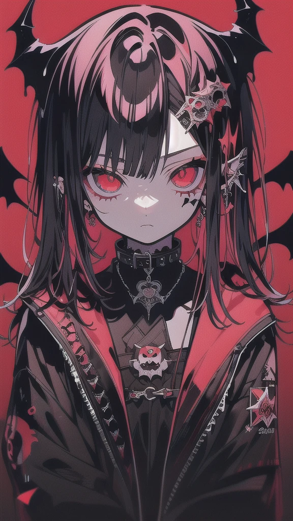 anime, A woman with red eyes and a gothic appearance, best anime 4k konachan wallpaper, demon anime girl, gothic maiden anime girl, anime style 4 k, 4k anime wallpaper, badass anime 8 k, 4K Manga Wallpapers, anime art wallpaper 8 k, anime art wallpaper 4 k, anime art wallpaper 4k, With eyes that glow red
