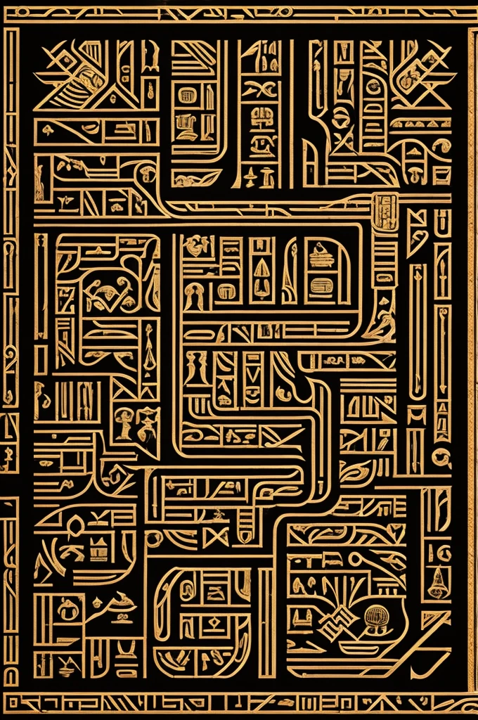 Yugioh style hieroglyphs
