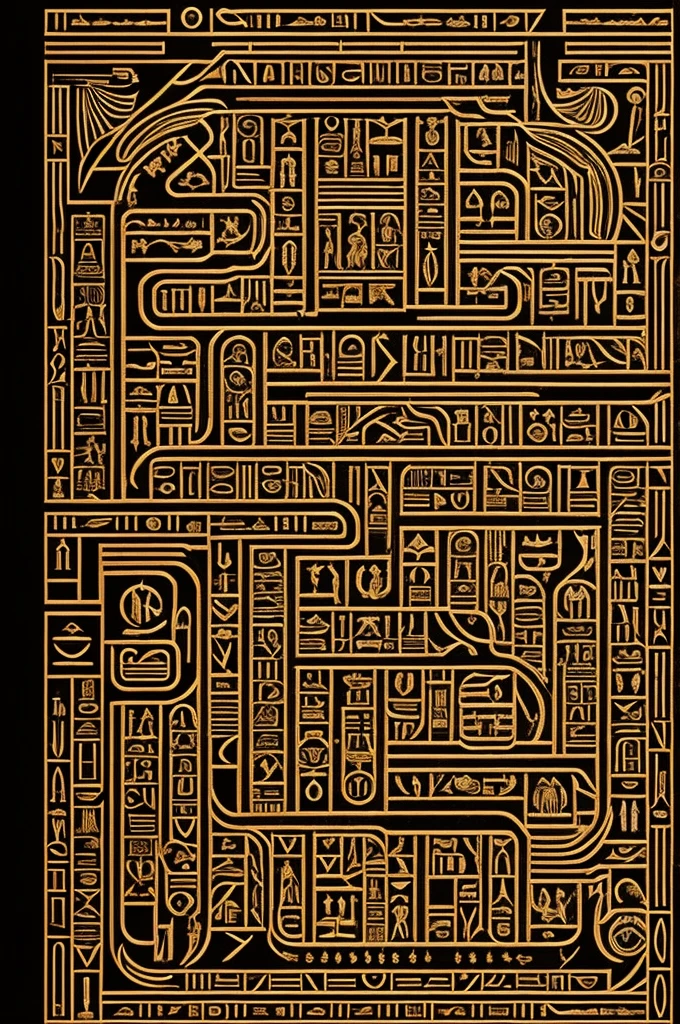 Yugioh style hieroglyphs