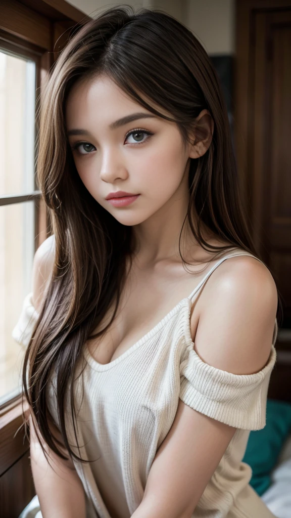 A beautiful brunette girl