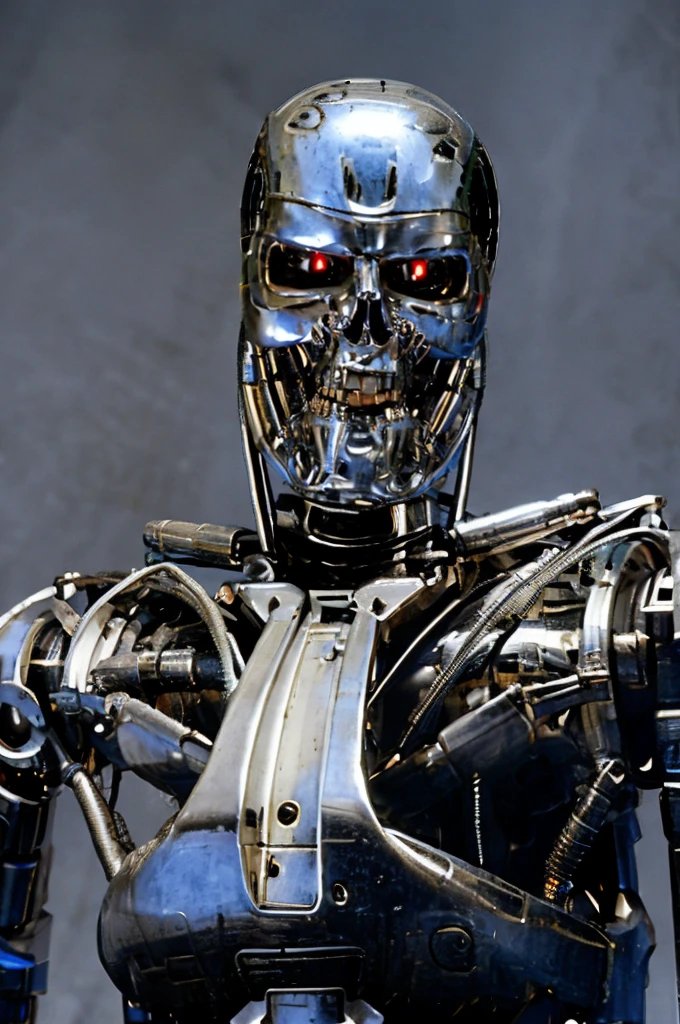 Mideval terminator, wearing a knight's armor