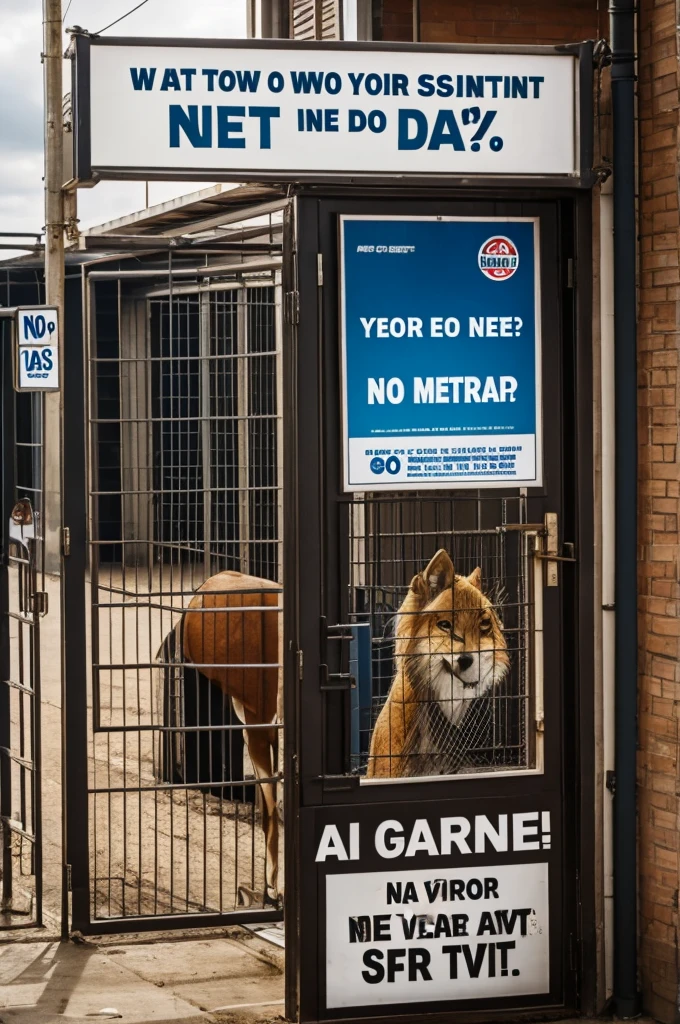 Advertising image of no to animal abuse