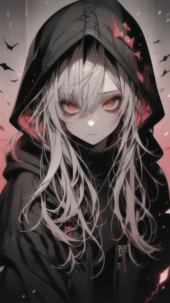 A woman with red eyes wearing a black cloak stands in the snow, Gothic Maiden Anime Girl, Nightcore, Beautiful Necromancer, Jan J, From Arknights, With eyes that glow red, Red eyes glow, Dark fantasy art, Glowing red eyes, Beautiful Necromancer girl, Cyberpunk anime girl in a hoodie, Highly detailed art gems
