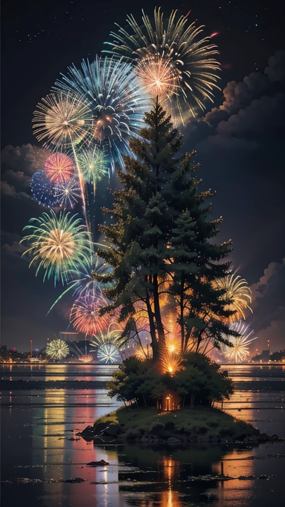 Scenery of the portable shrine、firework、firework大会、Rainbow colorsのfireworkが打ちあがっている瞬間、夜nullとともに、サイバーパンクなお神輿景色で壮大なfirework、future都市、Highest quality、masterpiece, (Diffuse reflection of light:1.2), When the fantastic rainbow turns into shadow, bathed in a mystical atmosphere. Cast magic spells. evoke a sense of wonder and awe. A fusion of natural grandeur and magic, Weaving dreams into reality. Behold, null, And the unknown, Fleeting、And an eternal moment, 16K, Ultra-high resolution.Realistic, Ultra-high resolution, to be born,future、Rainbow colorsに光り輝く、Rainbow colors、The world 30 years from now。