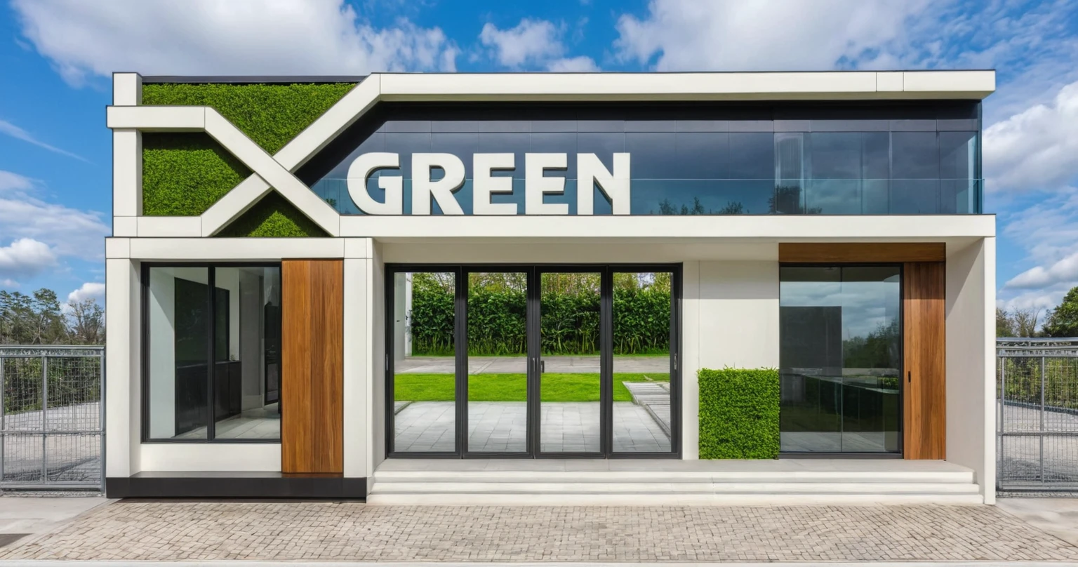 Masterpiece, high quality, best quality, authentic, super detail, outdoors, house style modern,bietthuhn, white wall, glass windows, gate road,pavement, grass, trees,blue sky, cloud, (day:1.1), realistic lighting