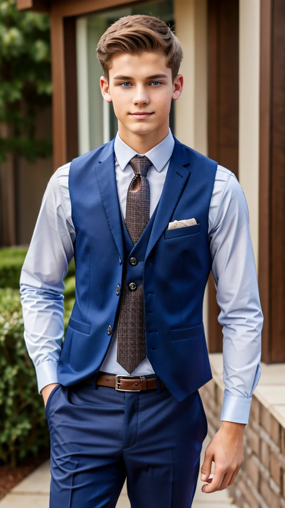 19 year old male wearing tie and lomg sleveed button up with vest with dress pants and 3 belts
4K HIGH REZ
Physical Description: Brown colored hair and skinny build. 5"5 and 150 LB. Blue eyes.
.