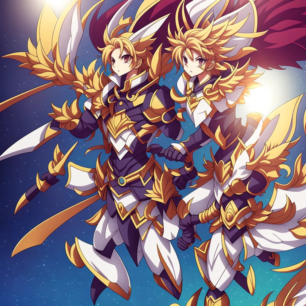 Cute rabbit in armor in manga style full hd