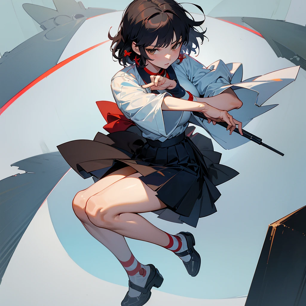 High resolution, masterpiece quality, good eyes, good hand, good body, good texture, 1girl, solo, mikoto urabe, mikoto urabe from mysterious girlfriend, full body, random pose