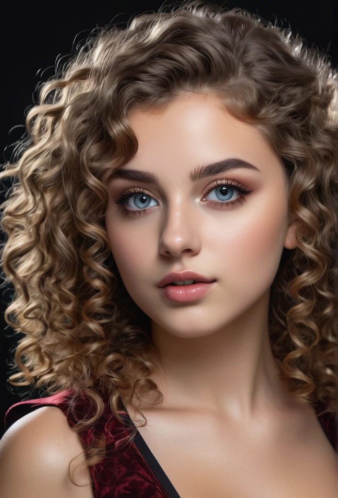 (european girl:1.1, 20 years old, curly hair, beautiful detailed eyes,beautiful detailed lips,extremely detailed eyes and face,longeyelashes), (big chest, big ass, medium thighs), (halloween costume), (best quality,4k,8k,highres,masterpiece:1.2),ultra-detailed, (realistic,photorealistic,photo-realistic:1.37), portraits, vivid colors, studio lighting
