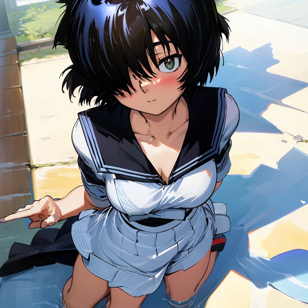 High resolution, masterpiece quality, good eyes, good hand, good body, good texture, 1girl, solo, mikoto urabe, mikoto urabe from mysterious girlfriend, full body, random pose