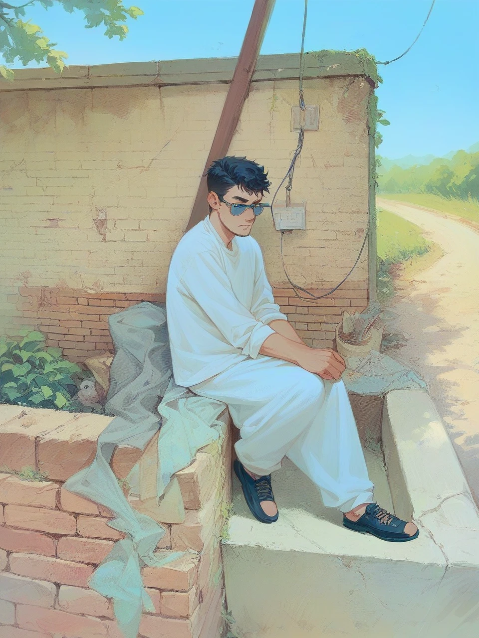 Change the background and realistic photo