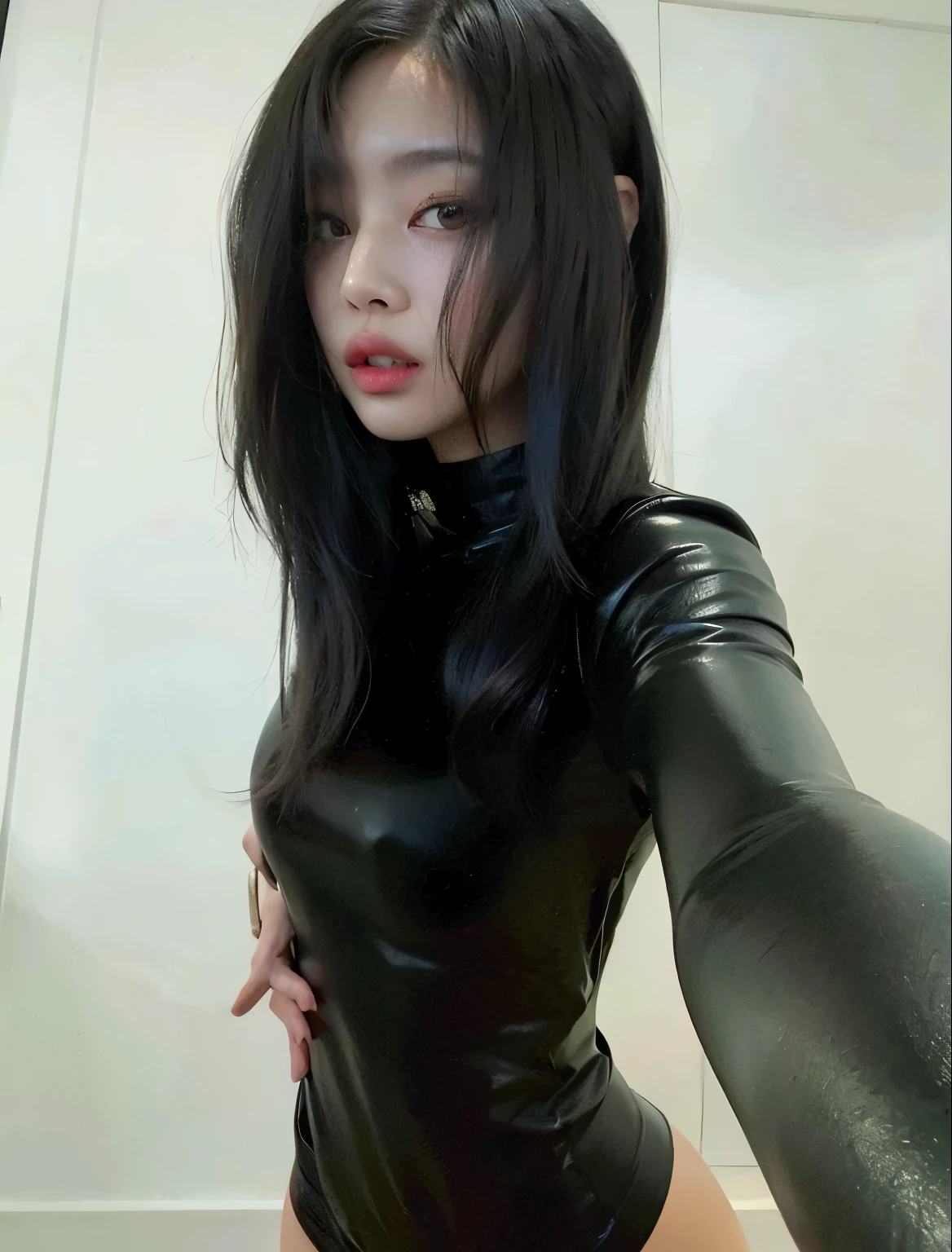 Araffe Asian woman with long hair posing for a photo, Ulzzang, Lalisa Manobal, Jinyoung Canela, Jaeyeon Nam, Ela tem cabelo preto com franja, Lalisa Manoban do Blackpink, Mulher sul-coreana bonita, jennie blackpink, Heonhwa Choe, Lee Ji-eun, Lee Ji - Eun, com franja