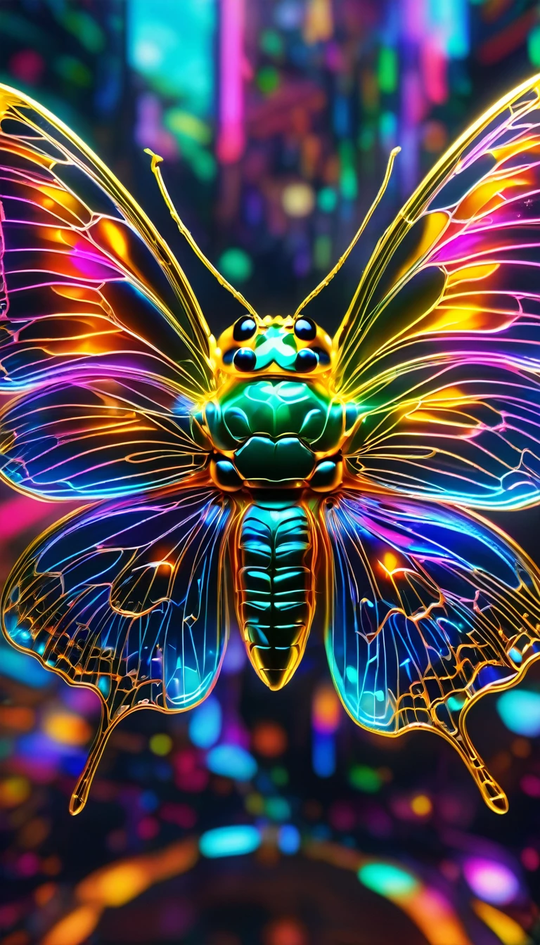crystalなカブトムシ、crystal、(whole body, detailed), ((Portrait of a beetle with blue butterfly wings:1.5)), photoRealistic, masterpiece: 1.2), (Highest quality, High resolution, 8k), (Realistic: 1.37), faint smoke, ultra detailed , Sharp focus, Bright Eyes, Scale and Texture, mysterious, Calm, Beautiful Landscape, Soft lighting, Vibrant colors, Bokeh, Blurred Background、16K, 超High resolution, 超High resolution, to be born,wonderful ,future、Iridescent、The world 30 years from now。