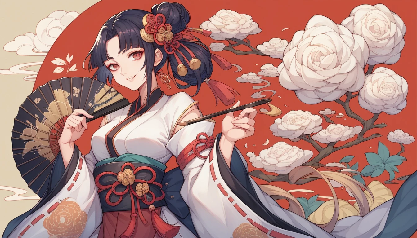 Oriental wallpaper, inspired by Gong Xian, beautiful wallpaper, oriental fantasy, Japanese painting, inspired by Gong Kai, inspired by Fan Qi, the setting is a happy wallpaper, inspired by Lu Ji, ratio &quot;16:9&quot;