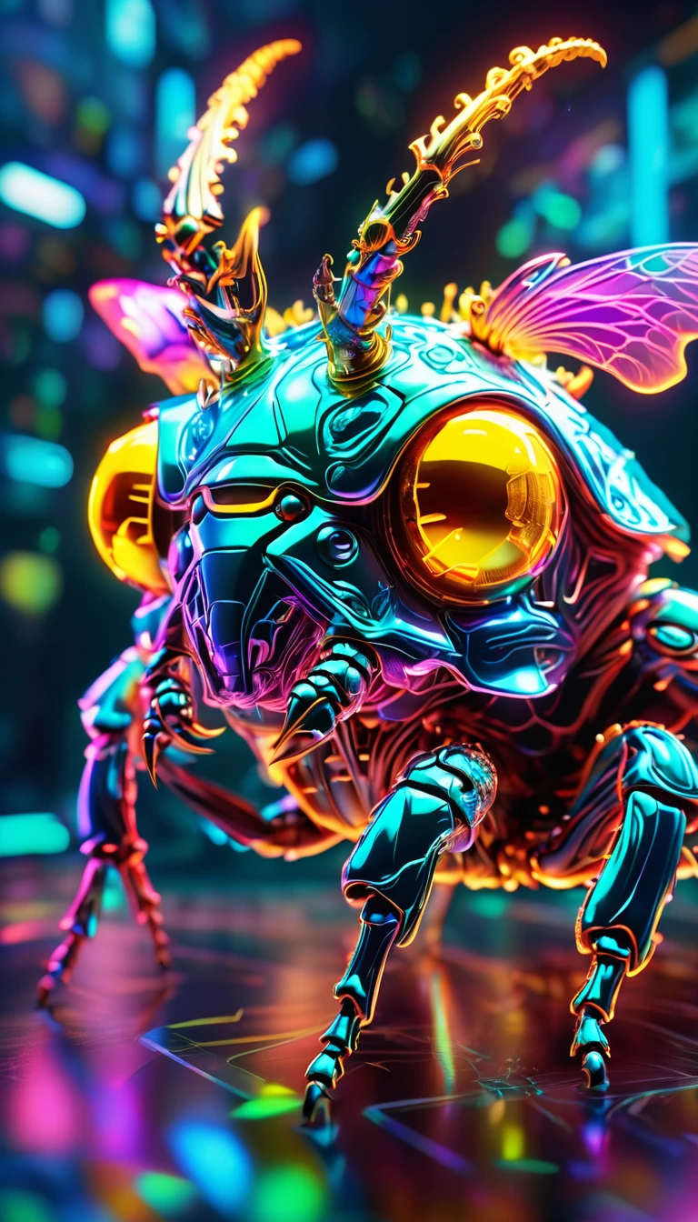 crystalなカブトムシ、crystal、A fine horn(whole body, detailed), ((Portrait of an iridescent horned beetle:1.5)), photoRealistic, masterpiece: 1.2), (Highest quality, High resolution, 8k), (Realistic: 1.37), faint smoke, ultra detailed , Sharp focus, Bright Eyes, Scale and Texture, mysterious, Calm, Beautiful Landscape, Soft lighting, Vibrant colors, Bokeh, Blurred Background、16K, 超High resolution, 超High resolution, to be born,wonderful ,future、Iridescent、The world 30 years from now。
