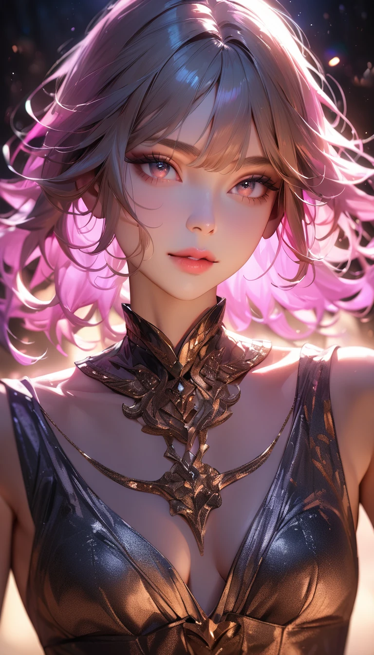 (Highest quality, High resolution, masterpiece:1.2), Vibrant, Delicate lips, Beautiful Eyes, Realistic lighting, Women