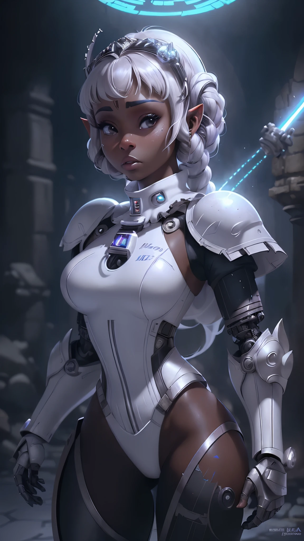 girl,teen, black skin, white hair, mohawk haircut, comic accurate X-Men Storm, exposed breasts, small breasts, naked breasts, topless, vibrant appearance, creative behavior, imaginative, sensual, spontaneous, highest quality, skin texture, intricate details, (cinematic lighting), RAW photo, 8k