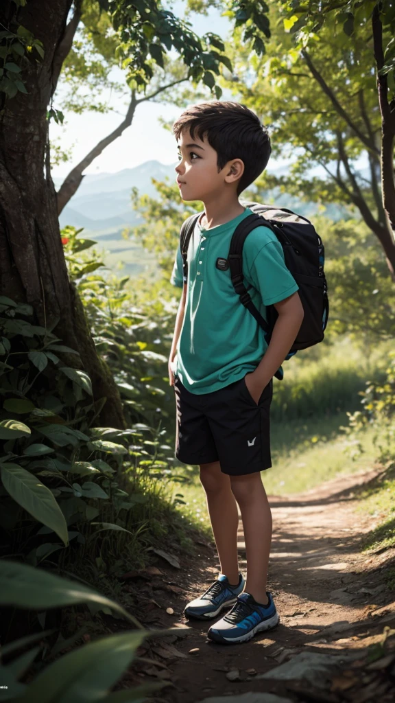 A Boy exploring Nature with bliss