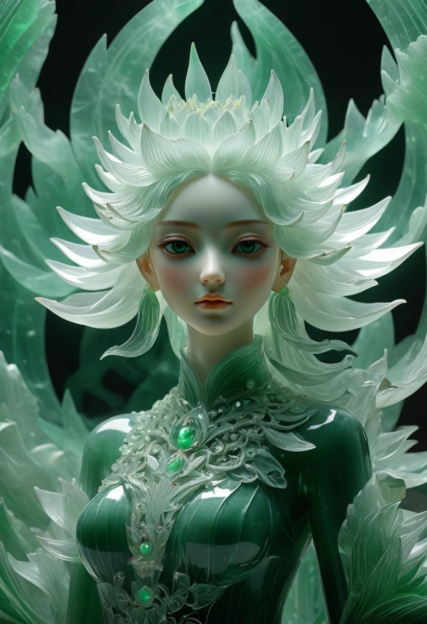 high resolution, Extremely detailed, (1 girl:1.3),(lotus),JadeBREAKSunshine, reverberation, Experimental photography, Surreal contrasts, Eye-Catching Visuals, Artistic abstraction,
Breaking the art of cutting, Layered Outlines, Complex Mode, Exquisite craftsmanship, shadow play, Depth and size, Creative Expression,
break art, Frozen sculpture, translucent形式, short-lived beauty, Crystal structure, Exquisite craftsmanship, touch,
Breaking Green Eyes,Body Glow,Glowing Line,Fluorescence,Glow Example,Tracking Example,flash,萤Light Particles,Backlight,translucent,Light Particles