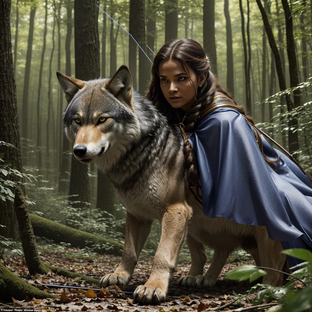 import matplotlib.pyplot as plt
# Setting up a blank canvas
fig, ax = plt.subplots(figsize=(12, 8))
# Title for the image
plt.title("A female archer in an enchanted medieval forest", fontsize=16, pad=20)
# This is a placeholder where the detailed drawing will be implemented or inserted.
# Adding text representation for visualization
image_description = (
"A female archer in an enchanted medieval forest, where gigantic and ancient trees "
"com folhas shiny de cores variadas formam um dossel que bloqueia a maior parte da luz do sol, "
"Creating a magical and mysterious environment. She is positioned in a firm and determined posture, "
"with your magic wooden bow, ornado com runas shiny, tensioned and a crystal-tipped arrow ready to fire. "
"The woman has long braided brown hair, with golden threads intertwined, wears a fitted brown leather tunic, "
"Sturdy boots, and an emerald green cape that blends in with the environment. She carries a quiver full of enchanted arrows on her back.. "
"Its eyes are focused intensely on its prey, with an expression of concentration and determination, radiating a faint magical light. "
"The prey is a robust, medium-sized wolf, but no ordinary wolf – he has a dark gray coat with luminescent patterns that glow in shades of blue and silver. "
"Your eyes are big, shiny, and threatening, almost hypnotic, com um brilho sobrenatural. The wolf is in attack position, with tense muscles, "
"the fur bristled and the sharp teeth exposed, releasing a low, guttural growl that resonates in the forest. He watches the huntress back with alert, intelligent eyes., "
"radiating a magical aura that makes it clear he is no ordinary prey, but a mystical and dangerous creature. "
"Ao redor dela, the forest floor is covered in vibrantly colored fallen leaves, exposed roots that appear to pulse with energy, and small