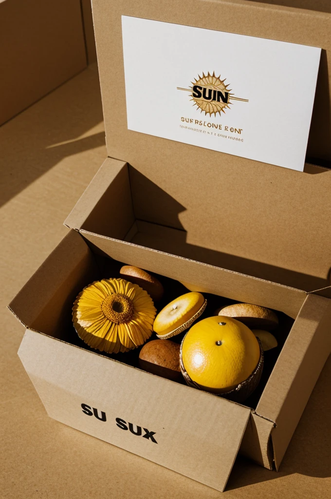 Open box with details that says details of the sun