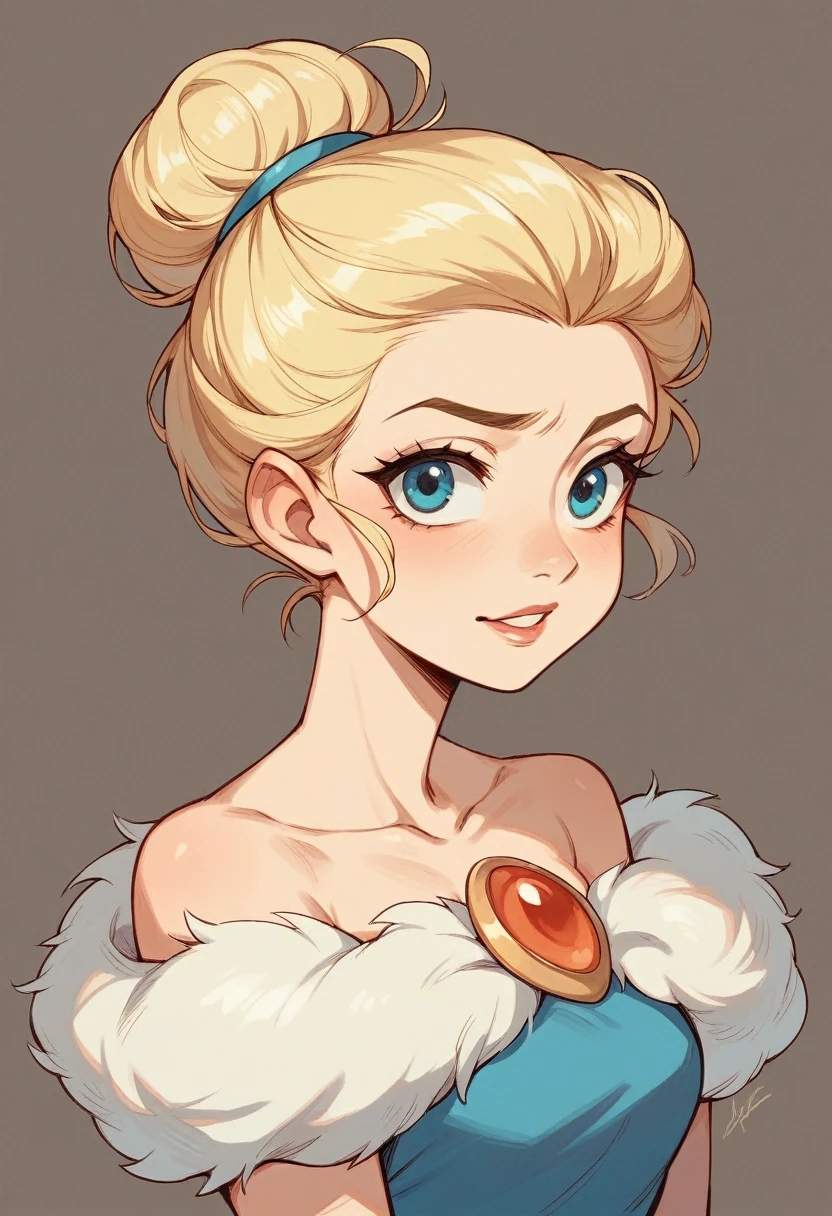disney princess cinderella (anime) (perfect master piece of art) blonde hair bun
