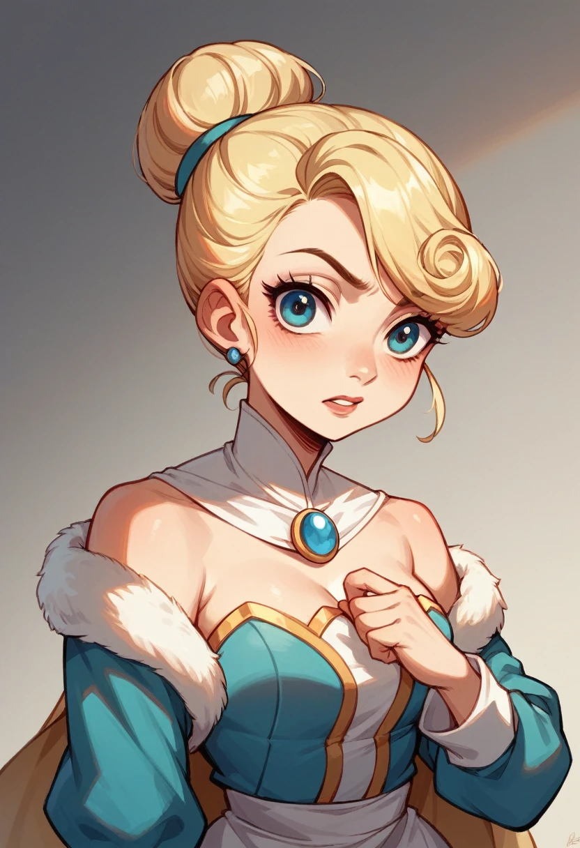 disney princess cinderella (anime) (perfect master piece of art)  blonde hair bun