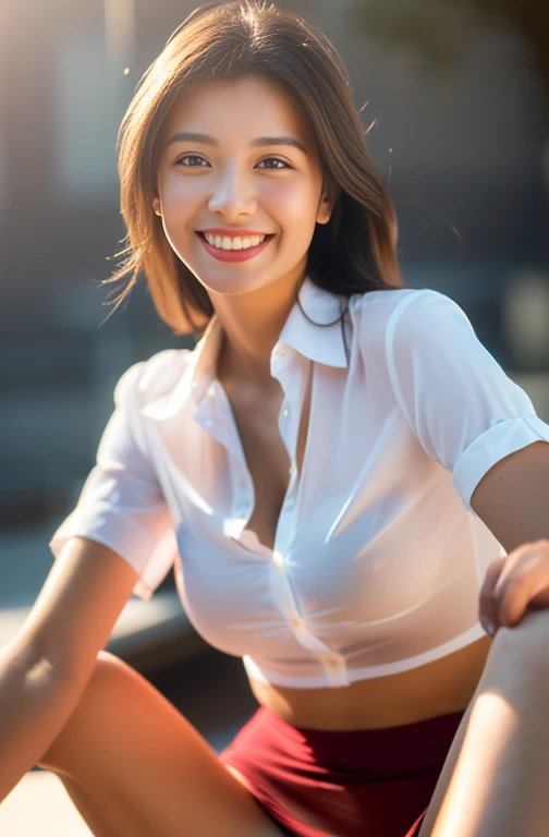 (((A proper woman,(From below),(From below),Eyes shining with excitement,((A big friendly smile)),blush,Red cheeks,Touch it,fascinating viewer,I want you))),((From below,Looking down,Sitting,i can see your panties and Underbust)),((((blush,Red cheeks)))),(Cinema Lighting), (Photo realistic:1.4)、(Surreal:1.4)、(Realistic:1.3)、 (Gentle lighting: 1.05)、(Improve video quality:0.9)、 32K、25-year-old female、Photorealistic Lighting、Backlight、Facial Light、Ray-tracing、(bright:1.2)、(Improvement of quality:1.4)、 (Highest Quality Real Texture Skins)、Beautiful Eyes,Delicate face、 Face close-up, (((Wearing nothing under an open white shirt,Show what's inside your shirt(Grey panties),High heels))),(Improve your body line mood:1.1)、Glowing Skin、Good figure,Perfect Anatomy,Beautiful actress,(((Beautiful big ,Underbust,Narrow waist,Thin Hips,Long, slender legs,8 heads))),(((8 heads))),(((Sweaty skin,Glowing Skin,Beautiful modern pool,Super beautiful night view,At night))),,whole body